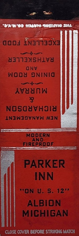 Parker Inn Hotel (Munger Place Apartments) - Matchbook (newer photo)